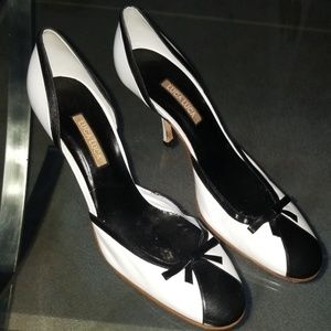 NWT Luca Luca black and white retro heels